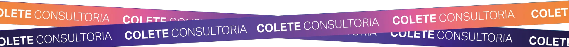 Faixas com o texto Colete Consultoria